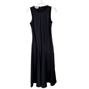 Hobbs black velvet trim size 4 sleeveless maxi dress